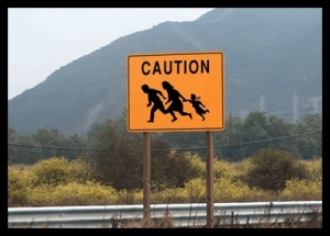 Immigration - Illegal Crossing Sign