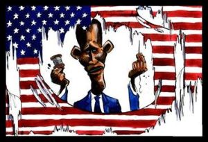 Obama - Desecrate Flag